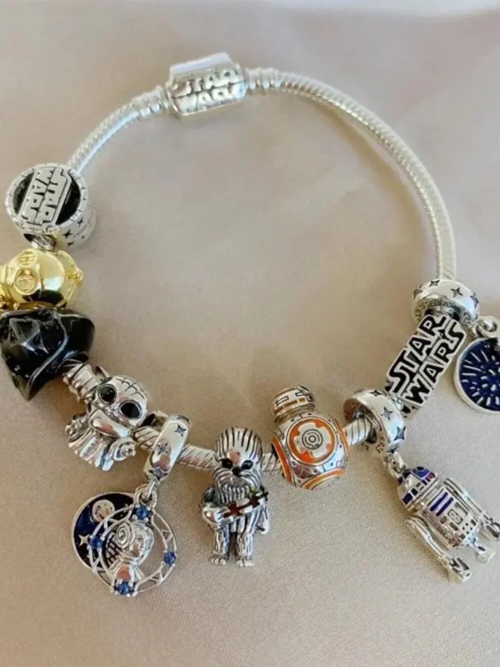 8 Avangers Harry Potter Always Pandora Star Wars Disney Silver Gold Dangle Charm